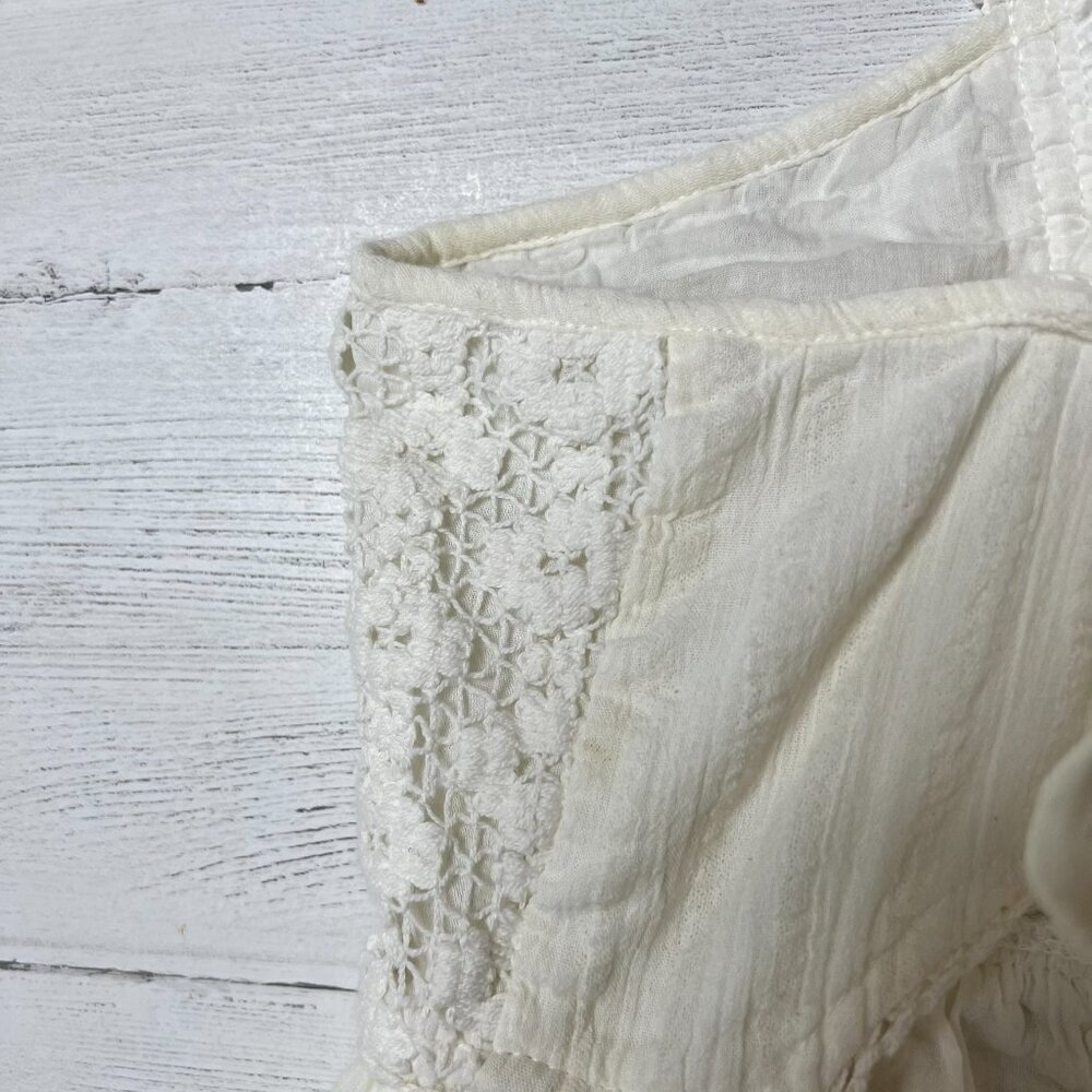 O'Neill Dress Womens Size Medium Ivory Shelby Gauzy Embroidered Babydoll Summer - Picture 12 of 16